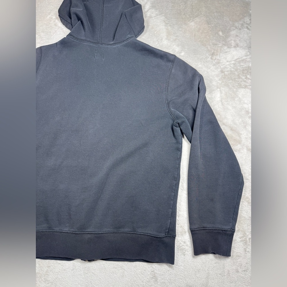 Y2K Style Gap Men’s Full Zip Logo Spellout Black Grey Hoodie Sweatshirt Medium - Picture 14 of 16